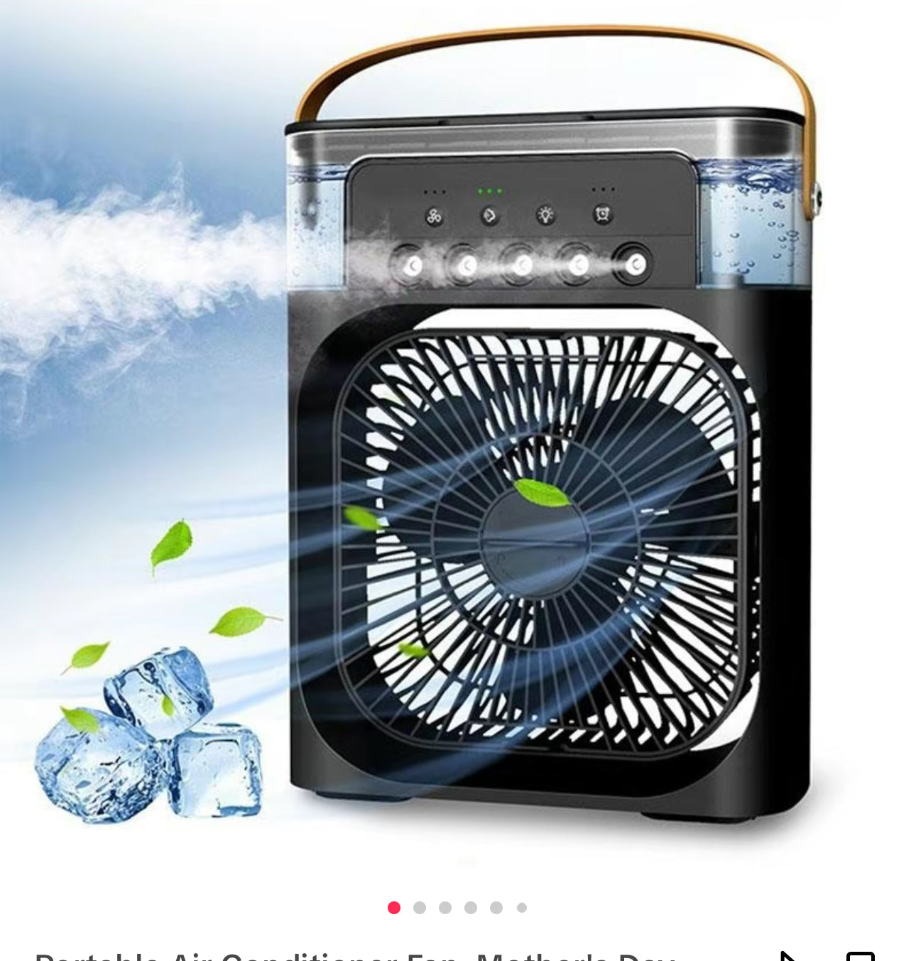 Portable 3-in-1 Air Cooler Fan – Mini AC with Humidifier & LED Light