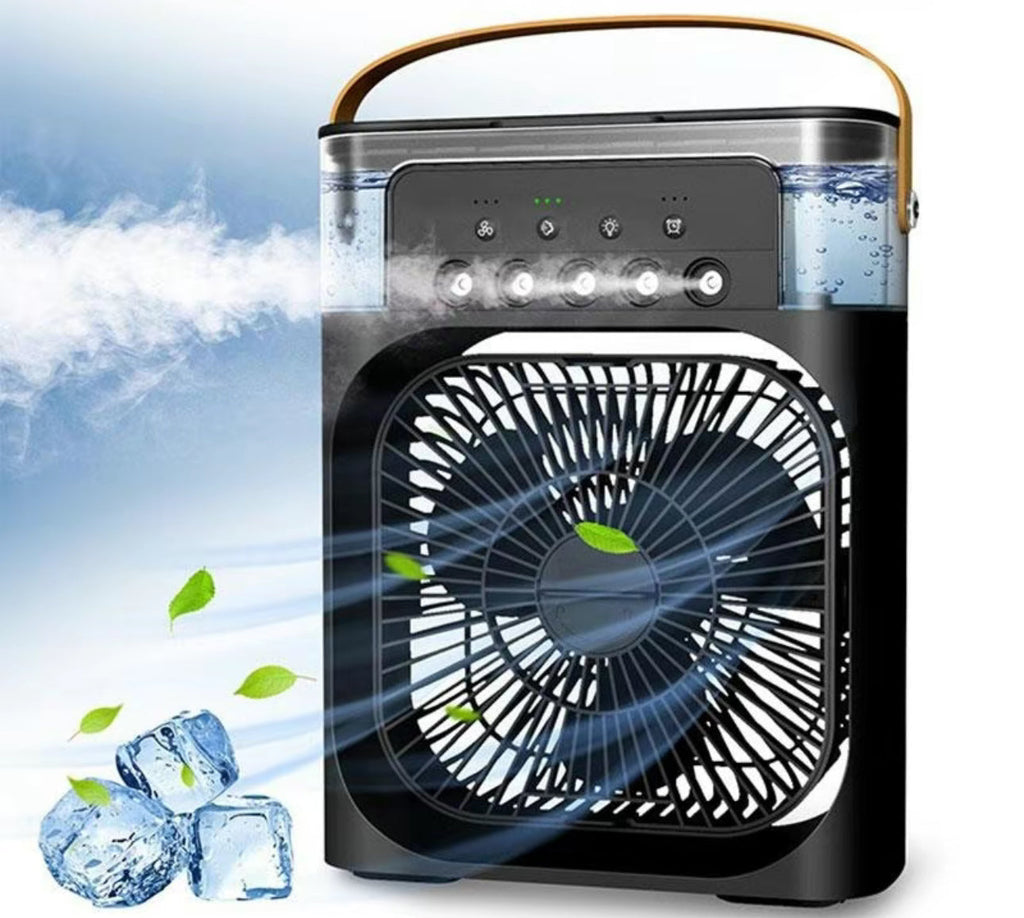 Portable 3-in-1 Air Cooler Fan – Mini AC with Humidifier & LED Light