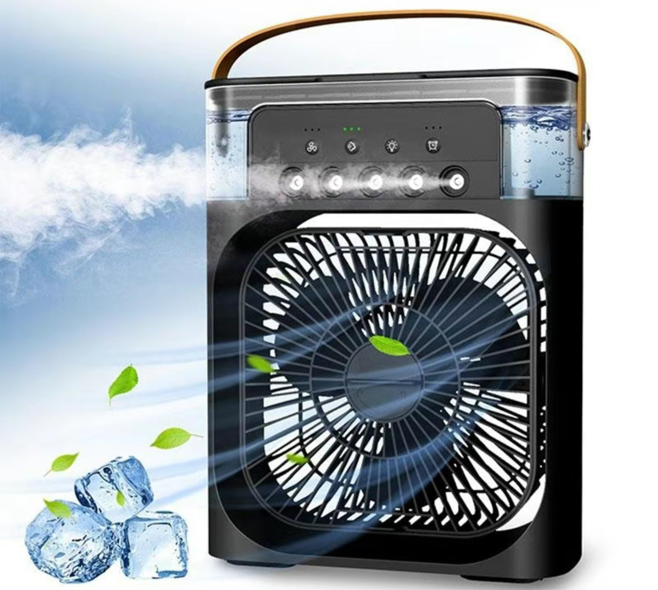 Portable 3-in-1 Air Cooler Fan – Mini AC with Humidifier & LED Light